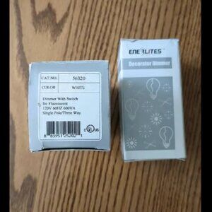 Lot of 2 Enerlites Dimmer Switch White 56320 Single Pole Three Way Flourescent